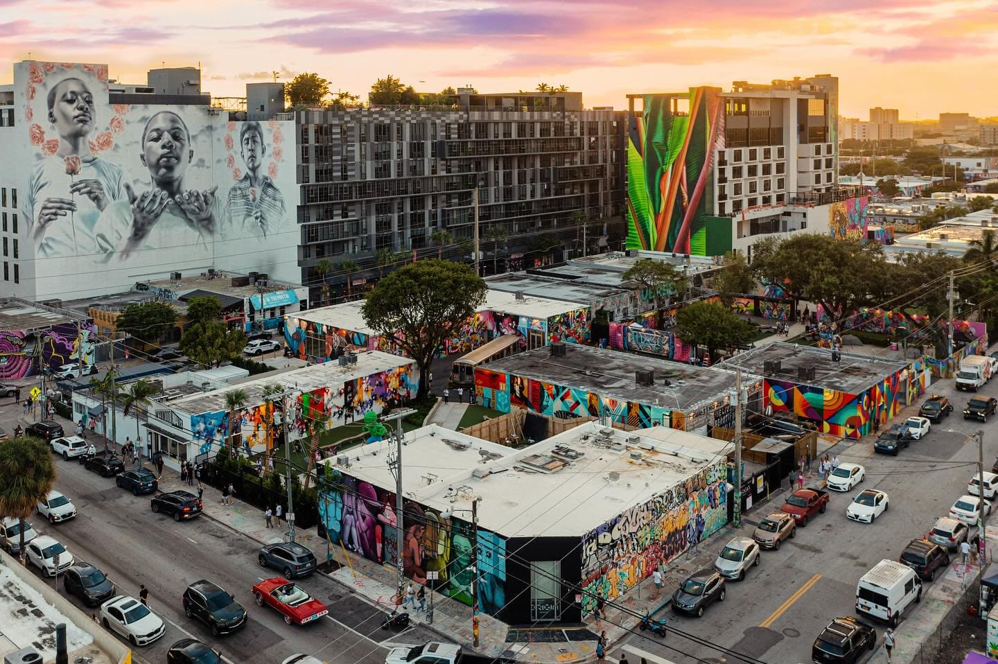 aerial view of wynwood walls
