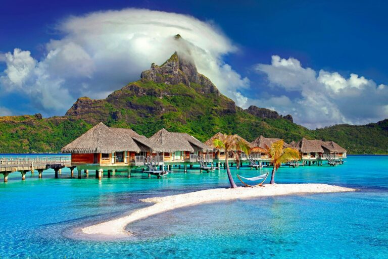 Picturesque Cottages In A Tropical Vacation Spot
