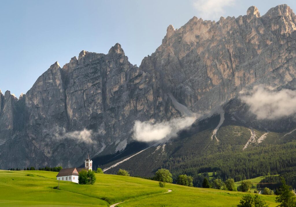 Cool Summer Destination In July With Mountain Views In The Dolomites, Italy