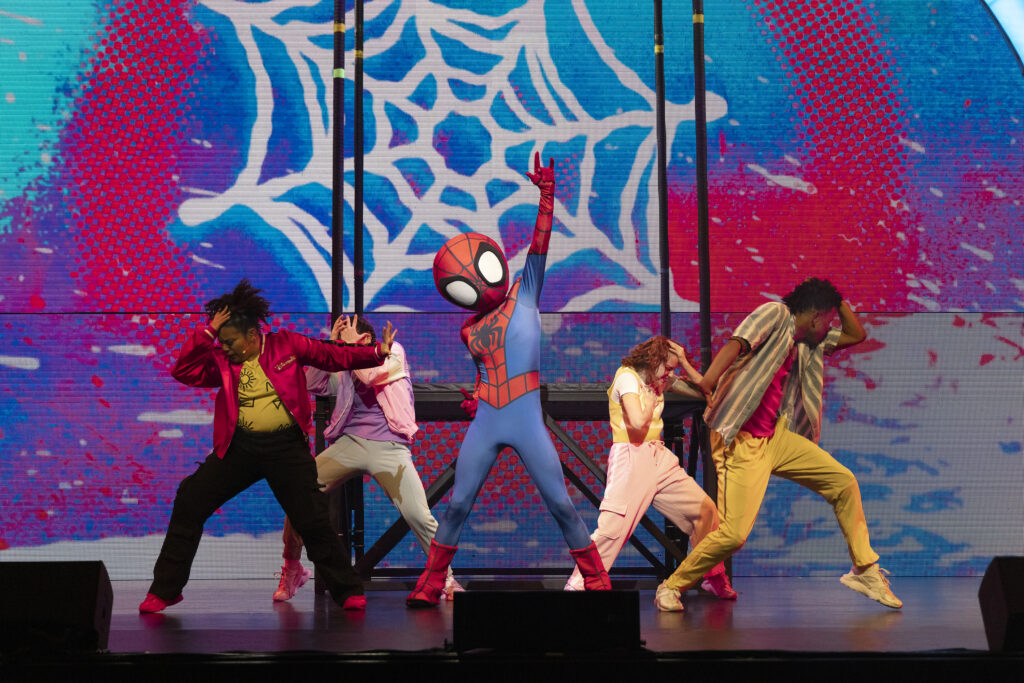 Team Spidey Dancing In Disney Jr. Live On Tour at Etihad Arena